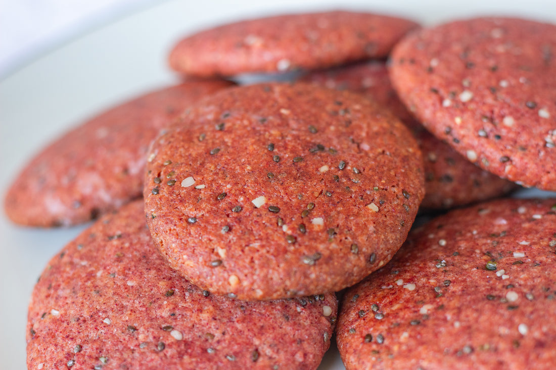 Healthy HeartBeets mix with pre-made mix homemade sugar cookies for added healthy goodness.