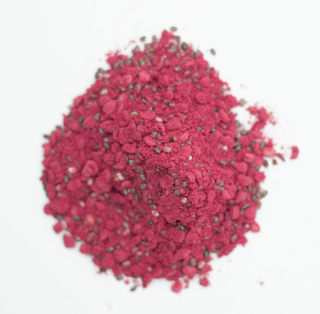 Healthy HeartBeet mix that contains chia seeds, beet powder, and hemp seed to help making eating healthier simple. 