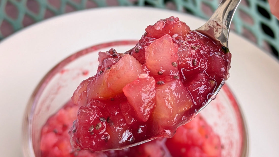 Healthy HeartBeets mix with homemade apple sauce for thanksgiving cranberry alternative